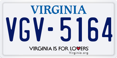 VA license plate VGV5164