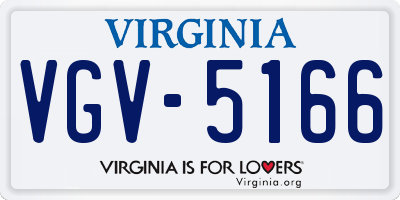 VA license plate VGV5166