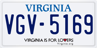 VA license plate VGV5169