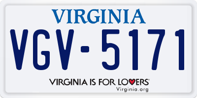 VA license plate VGV5171
