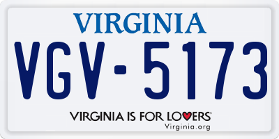 VA license plate VGV5173