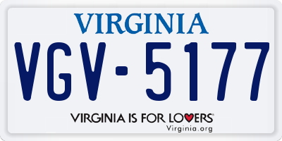 VA license plate VGV5177
