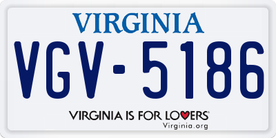 VA license plate VGV5186