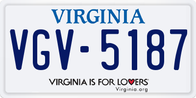 VA license plate VGV5187