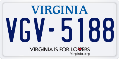VA license plate VGV5188