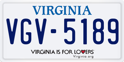 VA license plate VGV5189