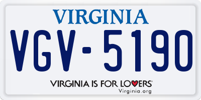 VA license plate VGV5190