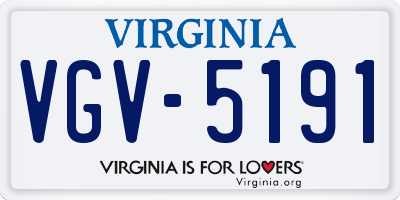 VA license plate VGV5191