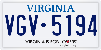 VA license plate VGV5194