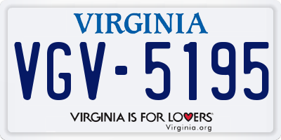 VA license plate VGV5195