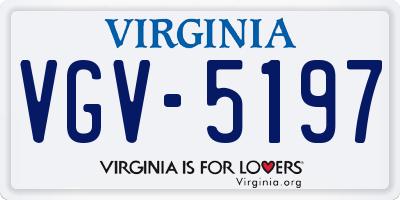 VA license plate VGV5197