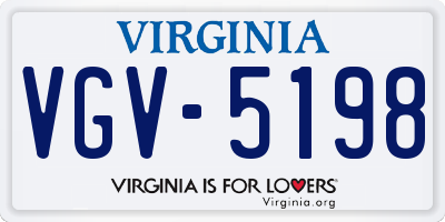 VA license plate VGV5198