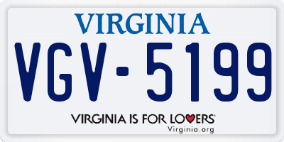VA license plate VGV5199