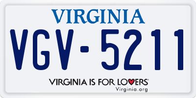 VA license plate VGV5211