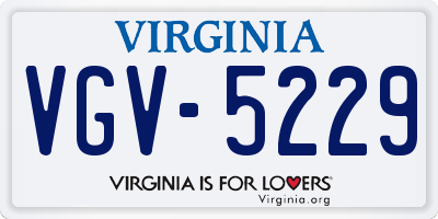 VA license plate VGV5229