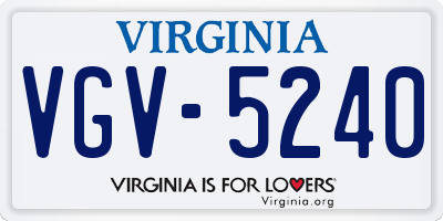 VA license plate VGV5240