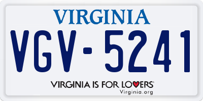 VA license plate VGV5241