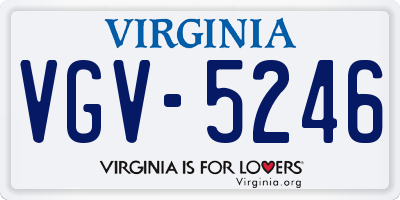 VA license plate VGV5246