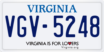 VA license plate VGV5248