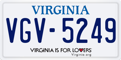 VA license plate VGV5249