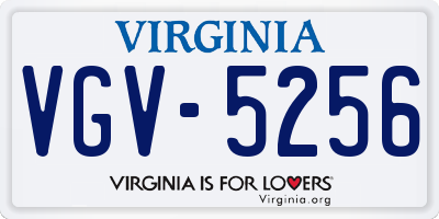 VA license plate VGV5256