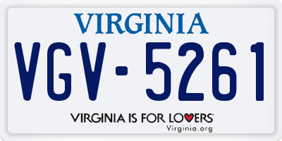 VA license plate VGV5261