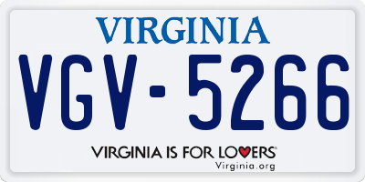 VA license plate VGV5266