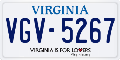 VA license plate VGV5267