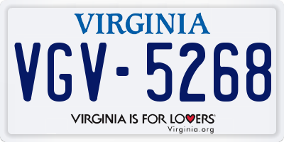 VA license plate VGV5268