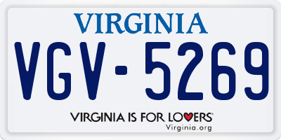 VA license plate VGV5269