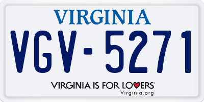 VA license plate VGV5271