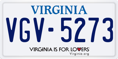 VA license plate VGV5273