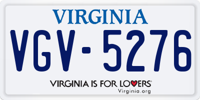 VA license plate VGV5276