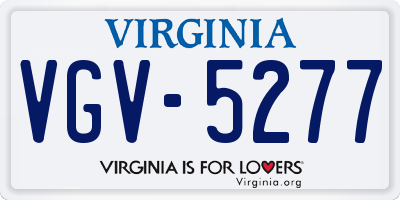 VA license plate VGV5277