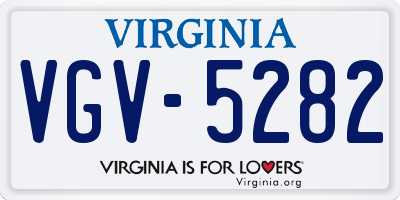VA license plate VGV5282
