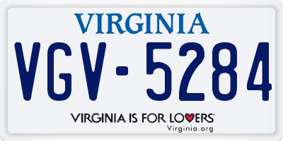 VA license plate VGV5284