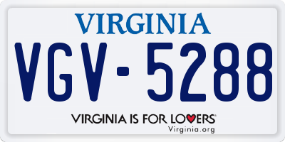 VA license plate VGV5288