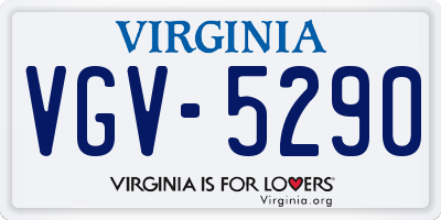 VA license plate VGV5290