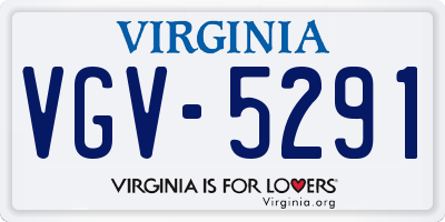 VA license plate VGV5291