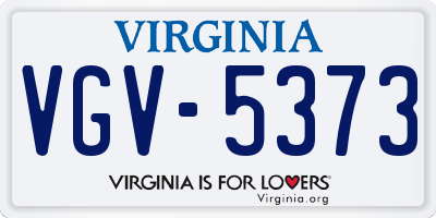 VA license plate VGV5373
