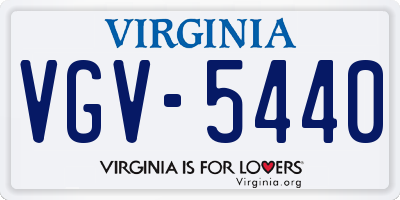 VA license plate VGV5440