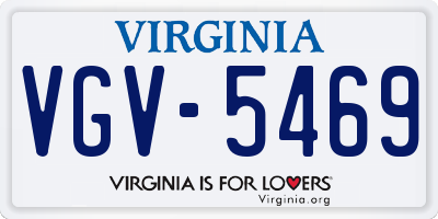 VA license plate VGV5469
