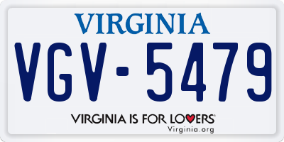 VA license plate VGV5479