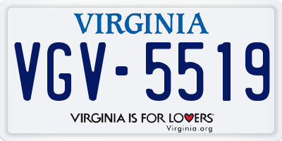 VA license plate VGV5519