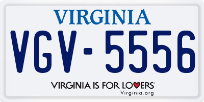 VA license plate VGV5556