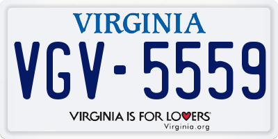 VA license plate VGV5559