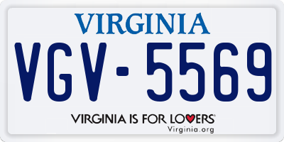 VA license plate VGV5569