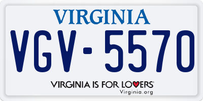 VA license plate VGV5570