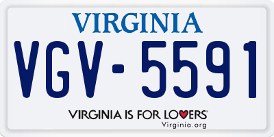 VA license plate VGV5591