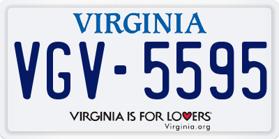 VA license plate VGV5595